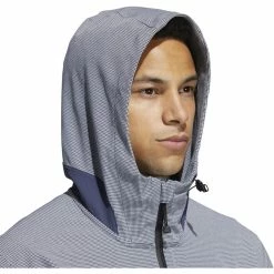 ADIDAS AdiCross Elements Rain Jacket -Golf Shirts Shop adidas adicross elements rain jacket collegiate navy white 05 25205.1632928850