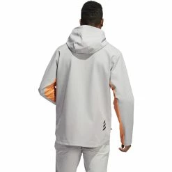 ADIDAS AdiCross Elements Rain Jacket -Golf Shirts Shop adidas adicross elements rain jacket grey three 02 43958.1632928850