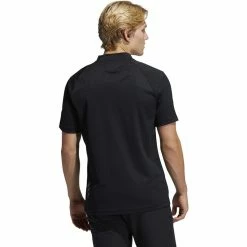 ADIDAS AdiCross Round Neck Polo -Golf Shirts Shop adidas adicross round neck polo black 02 98127.1632320929