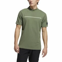 ADIDAS AdiCross Round Neck Polo -Golf Shirts Shop adidas adicross round neck polo natural green 01 08087.1632320917