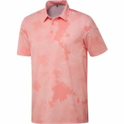 ADIDAS Flower Mesh Polo -Golf Shirts Shop adidas flower mesh polo coral fusion white 01 57896.1679064483