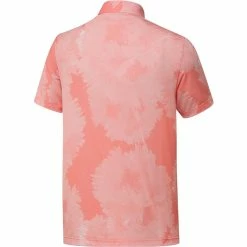 ADIDAS Flower Mesh Polo -Golf Shirts Shop adidas flower mesh polo coral fusion white 02 63368.1679064483