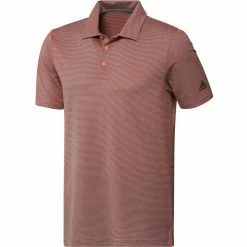 ADIDAS Ottoman Pencil Stripe Polo -Golf Shirts Shop adidas ottoman pencil stripe polo coral fusion grey six 01 70431.1679079689