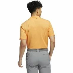 ADIDAS Ottoman Pencil Stripe Polo -Golf Shirts Shop adidas ottoman pencil stripe polo orange rush pulse amber 02 73317.1679079623