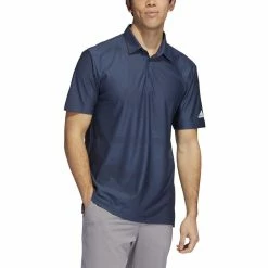 ADIDAS Shapes Jacquard Polo -Golf Shirts Shop adidas shapes jacquard polo crew navy grey six 01 63005.1676584533