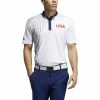 ADIDAS USA Olympics Friday Polo 2 ADIDAS USA Olympics Friday Polo -Golf Shirts Shop adidas usa olympics friday polo white grey two dark blue 01 95215.1659042797