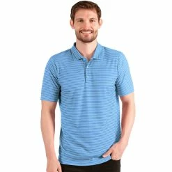 Antigua Esteem Polo -Golf Shirts Shop antigua esteem polo columbia blue heather white 01 61711.1654112879