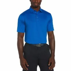 Callaway Cooling Micro Hex Polo -Golf Shirts Shop callaway cooling micro hex polo magnetic blue 01 65396.1654718881