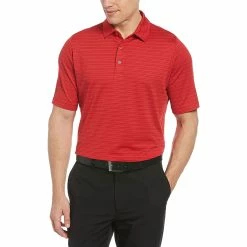Callaway Fine Line Ventilated Stripe Polo -Golf Shirts Shop callaway fine line ventilated stripe polo tango red 01 82689.1679518313