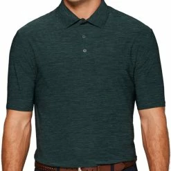 Callaway Tour Authentic Heather Striped Polo -Golf Shirts Shop callaway tour authentic heather striped polo pine heather 01 07137.1632414155