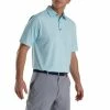 FootJoy 18 Holes Print Lisle Self Collar Polo -Golf Shirts Shop footjoy 18 holes print lisle self collar polo azure 01 73466.1673903722