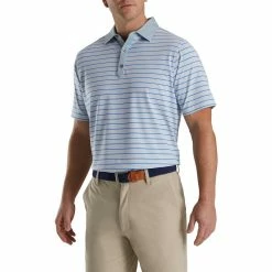 FootJoy Accented Stripe Lisle Self Collar Polo