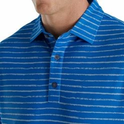 FootJoy Chalk Line Print Stretch Pique Self Collar Polo -Golf Shirts Shop footjoy chalk line print stretch pique self collar polo royal dove grey 03 09431.1673903084