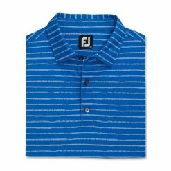 FootJoy Chalk Line Print Stretch Pique Self Collar Polo -Golf Shirts Shop footjoy chalk line print stretch pique self collar polo royal dove grey 04 68074.1673901327