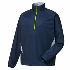 Golf Shirts Shop -Golf Shirts Shop footjoy fj hydroknit rain pullover navy grey 01 32860.1659043372