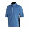 FootJoy FJ Hydrolite Short Sleeve Rain Shirt -Golf Shirts Shop footjoy fj hydrolite short sleeve rain shirt indigo navy 01 97503.1676494365