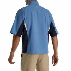 FootJoy FJ Hydrolite Short Sleeve Rain Shirt -Golf Shirts Shop footjoy fj hydrolite short sleeve rain shirt indigo navy 03 70805.1676494357