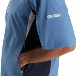 FootJoy FJ Hydrolite Short Sleeve Rain Shirt -Golf Shirts Shop footjoy fj hydrolite short sleeve rain shirt indigo navy 04 83248.1676494358