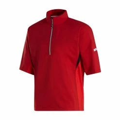 FootJoy FJ Hydrolite Short Sleeve Rain Shirt -Golf Shirts Shop footjoy fj hydrolite short sleeve rain shirt red 01 46240.1676494360