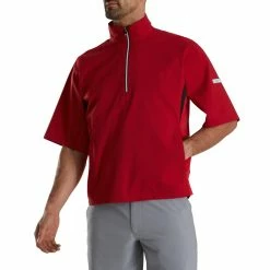 FootJoy FJ Hydrolite Short Sleeve Rain Shirt -Golf Shirts Shop footjoy fj hydrolite short sleeve rain shirt red 02 98762.1676494360