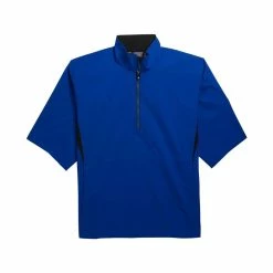 FootJoy FJ Hydrolite Short Sleeve Rain Shirt -Golf Shirts Shop footjoy fj hydrolite short sleeve rain shirt royal black 01 53141.1676494362