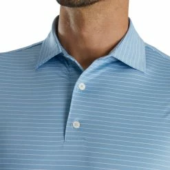 FootJoy Lisle Classic Pencil Stripe Polo -Golf Shirts Shop footjoy lisle classic pencil stripe polo blue white 03 78507.1673902285