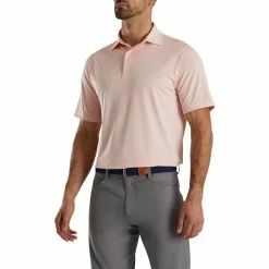 FootJoy Lisle Classic Pencil Stripe Polo -Golf Shirts Shop footjoy lisle classic pencil stripe polo quartz pink white 01 41988.1673900209