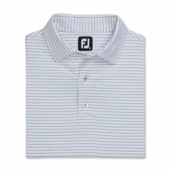FootJoy Lisle Classic Pencil Stripe Polo -Golf Shirts Shop footjoy lisle classic pencil stripe polo white royal 04 00017.1673901594