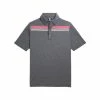 FootJoy Lisle Engineered Chest Band Self Collar Polo - Athletic Fit -Golf Shirts Shop footjoy lisle engineered chest band self collar polo athletic fit charcoal heather 01 53226.1632408768