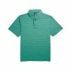 FootJoy Lisle Heather Pinstripe Self Collar Polo -Golf Shirts Shop footjoy lisle heather pinstripe self collar polo spearmint navy 01 65323.1632408633