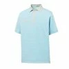 FootJoy Lisle Mixed Pinstripe Self Collar Polo -Golf Shirts Shop footjoy lisle mixed pinstripe self collar polo ice blue grey 01 54304.1632336265