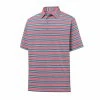 FootJoy Lisle Traditional Stripe Self Collar Polo 2 FootJoy Lisle Traditional Stripe Self Collar Polo -Golf Shirts Shop footjoy lisle traditional stripe self collar polo heather cap red storm blue white 01 35441.1632336829