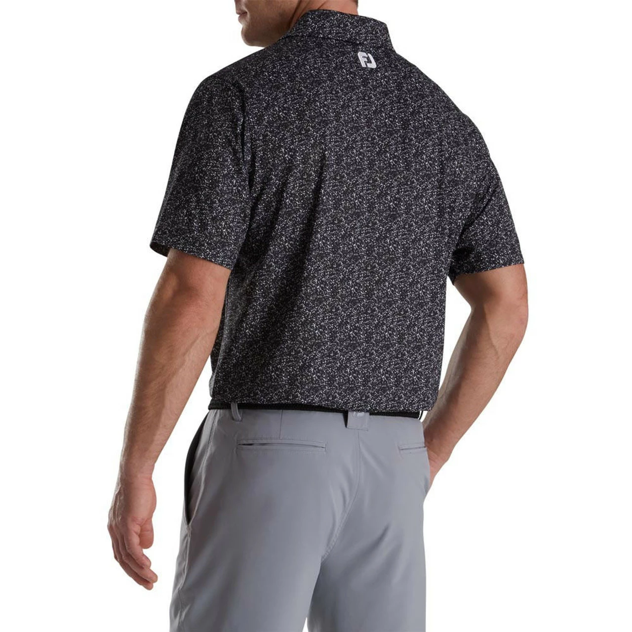 FootJoy Paint Splatter Print Lisle Self Collar Polo 4 FootJoy Paint Splatter Print Lisle Self Collar Polo - Image 2