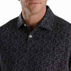 FootJoy Paint Splatter Print Lisle Self Collar Polo 12 FootJoy Paint Splatter Print Lisle Self Collar Polo -Golf Shirts Shop footjoy paint splatter print lisle self collar polo black white 03 70852.1673904902