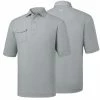 FootJoy Spun Poly Chest Pocket Polo - Self Collar - Closeout 1 FootJoy Spun Poly Chest Pocket Polo - Self Collar - Closeout -Golf Shirts Shop footjoy spun poly chest pocket polo self collar heather grey 01 09367.1632420481