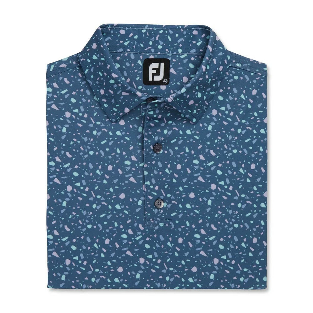 FootJoy Terrazzo Print Lisle Self Collar Polo 6 FootJoy Terrazzo Print Lisle Self Collar Polo - Image 4