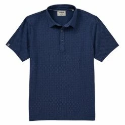 Linksoul Anza Dot Print Polo -Golf Shirts Shop linksoul anza dot print polo faded navy 01 39367.1676589639