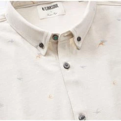 Linksoul Songbird Print Anza Shirt -Golf Shirts Shop linksoul songbird print anza shirt sand heather 02 29820.1676579197