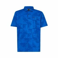 Oakley Contender Pro Icon Polo -Golf Shirts Shop oakley contender pro icon polo blue 01 94343.1657823879