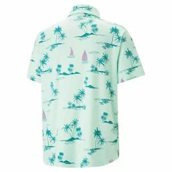 Puma Cloudspun Low Tide Polo -Golf Shirts Shop puma cloudspun low tide polo minty burst green lagoon 02 63654.1676583061