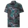 Puma Cloudspun Palm Leaf Polo -Golf Shirts Shop puma cloudspun palm leaf polo black green lagoon 01 48966.1676582080