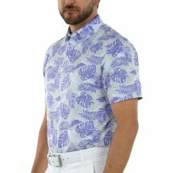 Straight Down Tropics Golf Polo -Golf Shirts Shop straight down tropics polo periwinkle 04 18210.1678909293