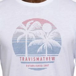 Travis Mathew Concheros Tee -Golf Shirts Shop travis mathew concheros tee white 02 97413.1678483679