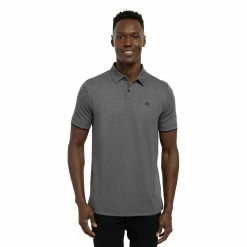 Travis Mathew Light Valley Polo -Golf Shirts Shop travis mathew light valley polo heather dark grey 01 92348.1671650330
