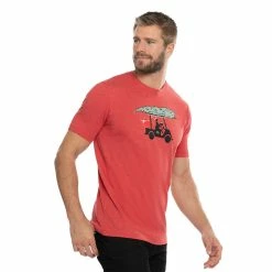 Travis Mathew Midnight Ride Tee -Golf Shirts Shop travis mathew midnight ride tee heather red 02 37661.1671652381