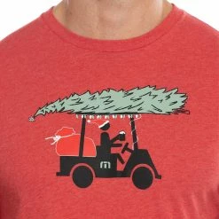 Travis Mathew Midnight Ride Tee -Golf Shirts Shop travis mathew midnight ride tee heather red 03 72418.1671651883