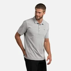 Travis Mathew Onto Something Here Polo -Golf Shirts Shop travis mathew onto something here polo heather sleet 02 35397.1632332484