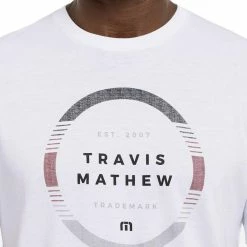 Travis Mathew Secondary School Tee -Golf Shirts Shop travis mathew secondary school tee white 03 29244.1671654434