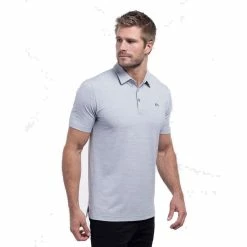 Travis Mathew The Heater Polo -Golf Shirts Shop travis mathew the heater polo heather microchip 03 00946.1676580676